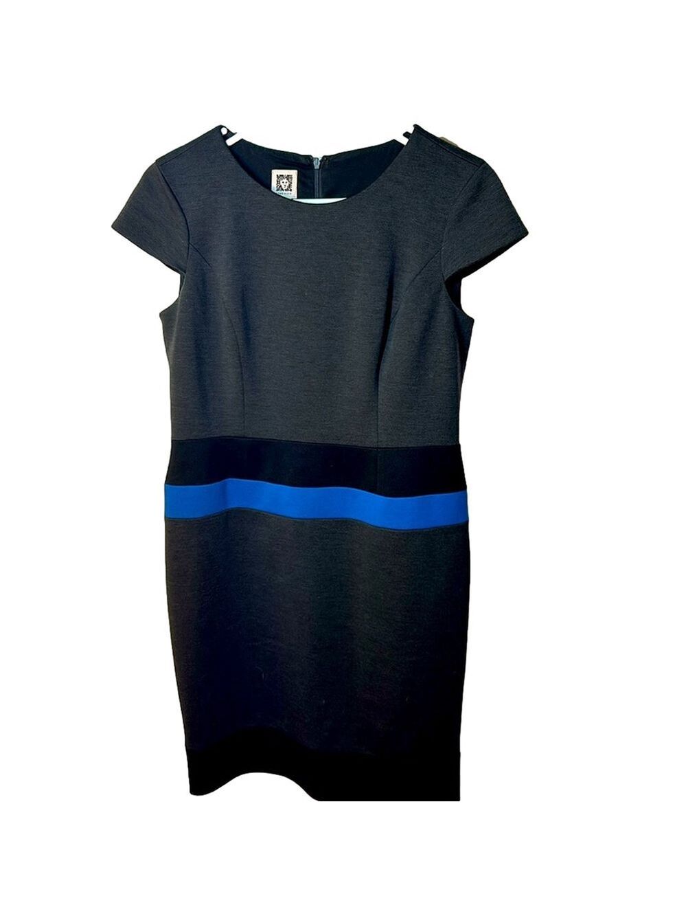 Anne Klein colour block cap sleeve midi career dress Size 8 - Picture 4 of 9